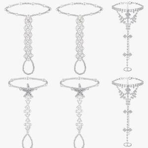 Beach Body Bling Foot Jewelry Set Of 3 Pairs NWT